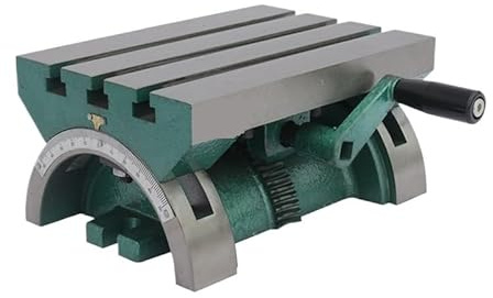 Lathe Machine, 7 Inch Multifunctional Small Drilling Milling Machine Support with Adjustable Angle Tilt of Worktable Sliding Table
