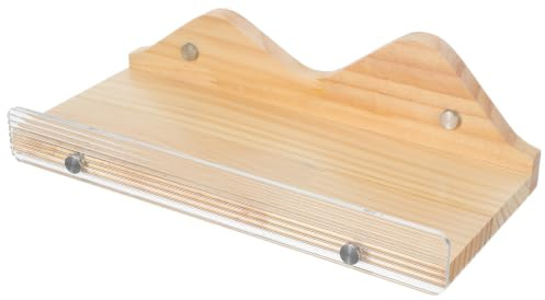 Toyvian Mensola da Muro in Legno Massello Rustica Installazione Facile per Soggiorno e Armadio, Scaffale Versatile per Riporre Oggetti Decorativi e Funzionali