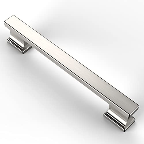 Asidrama 10 Pack 5 Inch(128mm) Brushed Satin Nickel Kitchen Cabinet Handles, Cabinet Pulls Kitchen Cabinet Hardware for Cupboard Drawer Pulls