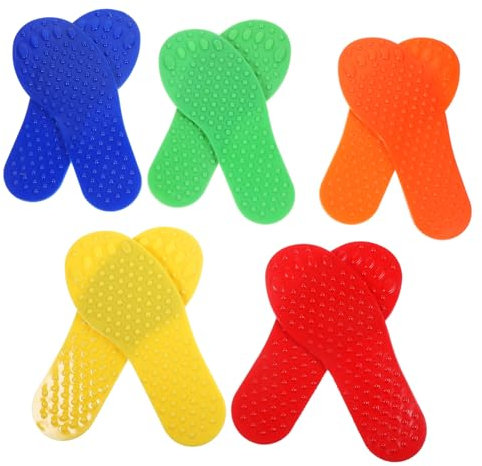 Happyyami 10St Bodenmarkierungen Teppichmarkierungen Bodenetiketten für Gummi-Agility-Marker floormarker spielfeldmarkierung Fußball das Schild Trainingsgeräte Hilfsstoffe Kind Tennis PVC