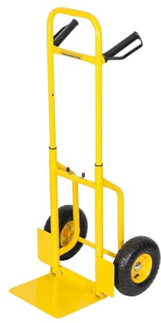 TOUGH MASTER Sack Truck 150 kg Capacity Industrial Hand Trolley with Pneumatic Tyres Robust Steel Frame Large Foldable Toe Plate Ideal for Lifting Delivery Moving Heavy Items Warehouse Garage