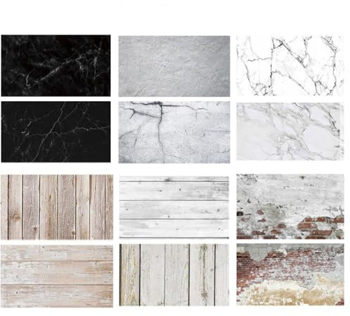 Flat Lay Backdrop Photography 6 Pieces Set 54x84cm Food Backdrop Double Sided for Photo Studio Product Jewelry Tabletop Blogger Pictures Props