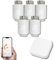Tête Thermostatique Intelligente Connectée REKA - Contrôle Température Via Appli Tuya, Programmation, Détection Fenêtres Ouvertes - Compatible Assistants Vocaux (5, avec Passerelle)