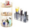 Organisateur Maquillage Rotatif 360°, Rangement Maquillage Rotatif 3 Niveaux, Grande Capacité Multifonctionnel Stockage Boîte Cosmétique, Présentoir Cosmétique pour Coiffeuse, Salle de Bain