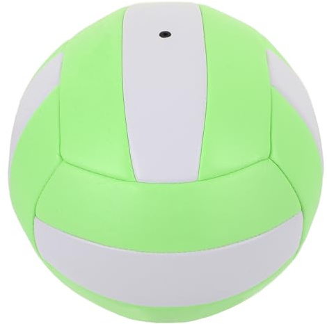 PACKOVE Ballon de Volley-Ball Souple Taille 5, Gonflable pour Entraînement et Compétition en Salle, Couleur Vert Blanc Maracron, Équipement Sportif Examen D'entrée Collège, Contrôle