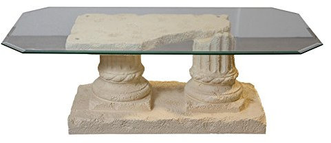 Antikes Wohndesign Couchtisch Wohnzimmertisch Glastisch