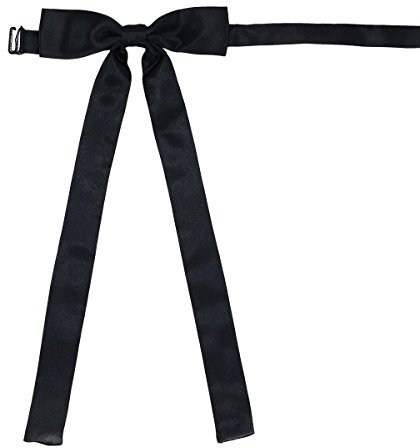 SYAYA TD7 verstellbare vorgebundene Fliege für Damen, Schmetterlingsknoten, Hemden, Krawatte, Krawatte (schwarz), Schwarz