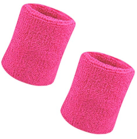 Vidillo Schweißbänder für das Handgelenk, 10,2 cm, weiche und Dicke Baumwolle, für Tennis, Gymnastik, Fußball, Basketball, Laufen, 2 Stück