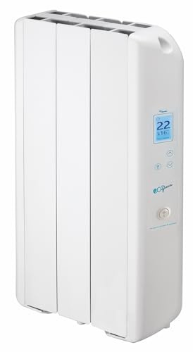 FARHO Radiateur électrique à inertie fluide 330W | FARHO Eco Green 03 Eléments | Blanc | Programmable | Basse Consommation | Garantie 20 ans