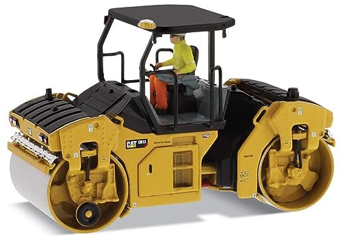 Diecast Masters 85594 - Cat CB-13 Tandem Vibratory Roller avec ROPS, échelle 1:50, à partir de 14 Ans, en boîte métallique, Convient aux collectionneurs
