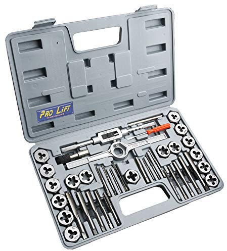 Pro-Lift-Werkzeuge Gewindeschneider Satz 40tlg. zöllig Bohrer Koffer Set Werkzeug Schneider Zoll 40-teilig Gewindebohrer