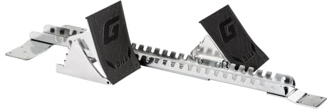 Gill Athletics S2 startblock 20 cm höga gjutna aluminiumpedaler – designade för högnivå spår- och fälttävling – pedaler har fyra vinkeljusteringar – inkluderar 1,2 tum pyramidspikar – svart