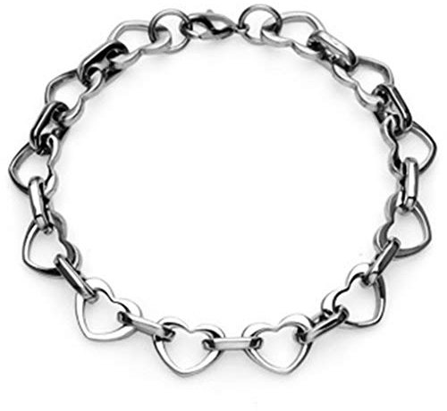 Paula & Fritz® Armband Damen Herz Silber 316L Chirurgenstahl 230-mm Bettelarmband Arm-kettchen Arm-Schmuck Fußkette Fußkettchen