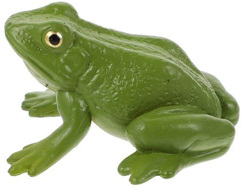 NUOBESTY 1Pc Mini Frog Figurines – Plastic Frog Models Educational Toy Animal Figures for Fairy Garden, Cake Toppers, Bonsai & Micro Landscape Decor