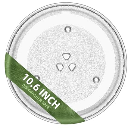 Gemroom 270mm Microwave Plate Replacement Compatible with GE WB48X21336 Toshiba 12570000001011, 270 mm Microwave Glass Turntable Plate of Danby 12570000001012 12570000A25472
