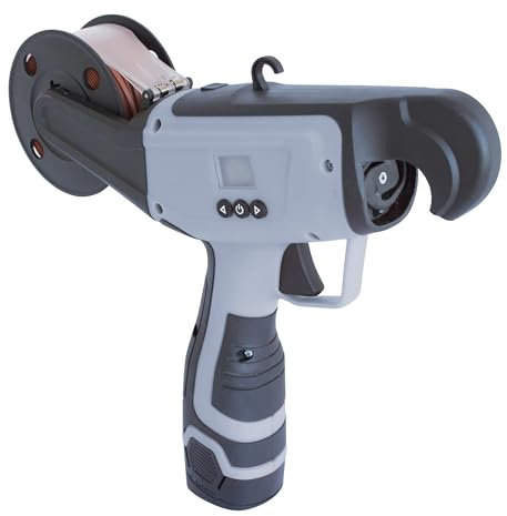 Kamikaze KV4 Atadora Eléctrica Inalámbrica 14,4V, Ø25 mm, 2 Baterías de Litio, 7000–10000 Atados, Cargador Triple, Kit Completo, Herramienta Profesional para Viña y Agricultura