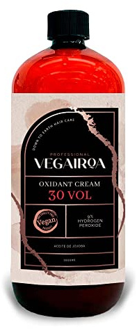 VEGAIROA - Oxidant Creme 30 Volumina - Oxidationscreme mit Jojobaöl - Mit Färbemittel oder Bleichpulver mischen - Mehr Präzision - Professionelles veganes Friseurprodukt - 1000ml