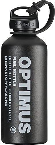 Optimus Brennstoffflasche 1,0 L für Campingkocher mit Flüssigbrennstoff (ohne Inhalt) | druckbeständig & leicht | mit kindersicherem Verschlussdeckel und Sicherungsschlaufe