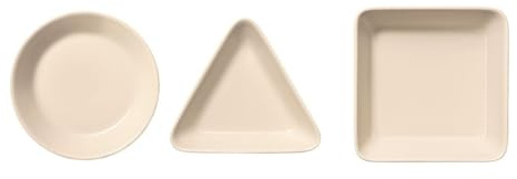 Iittala Teema Mini-Servierset Leinen 3-teilig aus Porzellan in der Farbe Beige, Maße: 13,4cm x 40,3cm x 4,8cm, 1062401