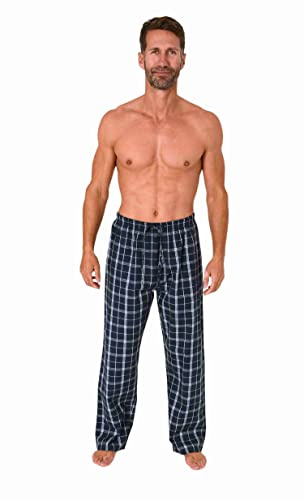 Normann herr pyjamasbyxor långa rutiga bomull sovbyxor för män, grå1, 3XL