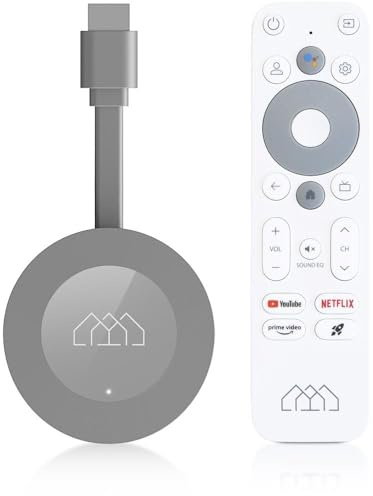 Homatics DONGLE G 4K HDMI 2/8 Go Android Google TV 11 Wifi et LAN avec télécommande vocale