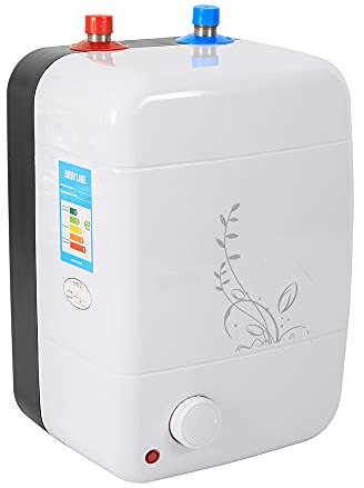 Petit chauffe-eau résistant à la pression - 8 l - 1500 W - Chauffe-eau sous évier avec tuyaux de chauffage à haute efficacité - Chauffe-eau sous évier de cuisine, salle de bain
