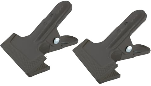 PDETVEO 2PCS 4-1/4 Inch Heavy Duty Spring Clamps Clips, Large Black Metal Hinge Clip, Rubber File Clamps for Photography Background Stands, Home Improvement Projects