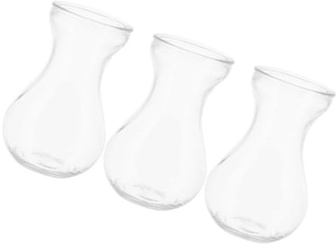 GOOHOCHY 3stücke Moderne Klare Glasvase Für Ästhetische Wohn-Dekoration Rustikale Mittelstücke Und Einzigartige Hochzeitsarrangements Für Blumensträuße