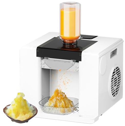 Máquina comercial de hielo en copos de nieve, máquina eléctrica para raspar hielo, máquina para hacer conos de nieve de 60 kg/día, máquina para raspar hielo refrigerada por aire,White
