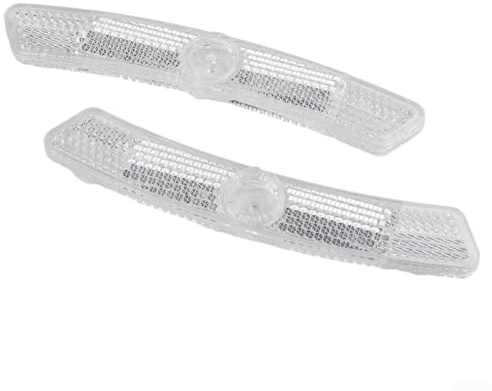 Niceminiwall Lot de 4 réflecteurs latéraux anti-reflets pour vélo, moto, VTT, VTT (blanc)