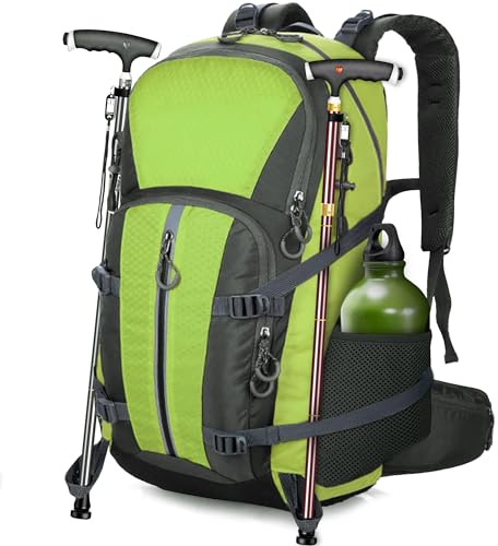 OUUTMEE 30L/40L Hiking Backpack, Waterproof Trekking Rucksack for Men Women, Lightweight Travel Daypack for Outdoor Camping, Treking, Climbing, Traveling, Mountaineer (Light Blue)