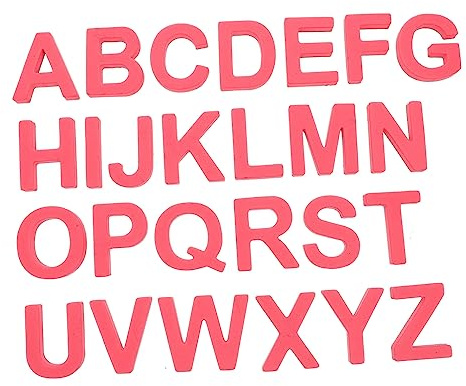 ERINGOGO 26 Stück Kühlschrankmagnete mit Roten Großbuchstaben aus Eva Edukativ zum Alphabetlernen für Kinder und Kühlschrankdekoration