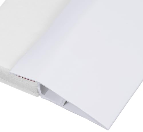 sourcing map Floor Transition Strip 3.3ft Self-Adhesive Flooring Edge Trim Strip for Uneven Floors Gaps from 11/16 to 13/16, White