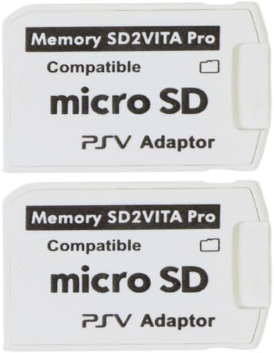 OMYZERO Lot de 2 adaptateurs de carte SD Pro SD2Vita 5.0 PS Vita pour carte mémoire PS Vita - Compatible avec PS Vita 1000/2000, PSTV, Firmware 3.60 HENkaku Enso - Transfert haute vitesse