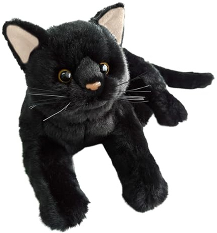 Generisch Schwarzes Plüsch Katze Spielzeug, Weiche Cartoon Katze Plüsch Kuschelpuppe, 12-Zoll-weiches Kuscheltier, Spielzeug, Für Zuhause, Schule, AutoInnenraum