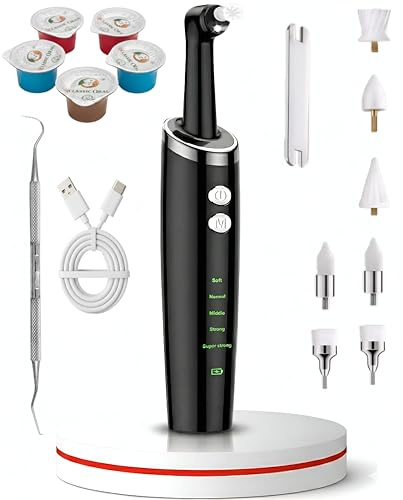 Britiva Professional Electric Tooth Polisher, Plaque Remover for Teeth, Tooth Stain Tartar Remover, Teeth Cleaner, Dental Cleaning Kit for Tooth Whitening, 5 Modes, Rechargeable & LED Light