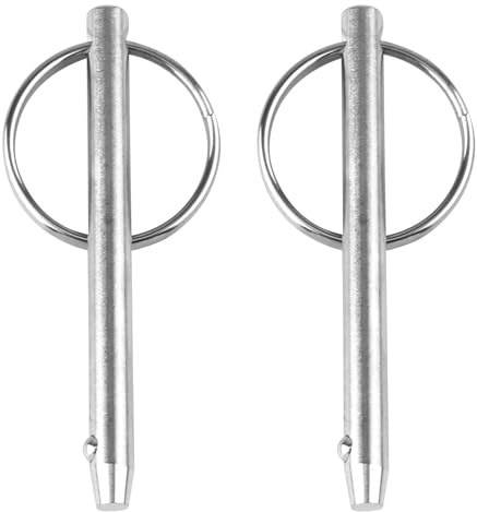 IWOWHERO 2 pezzi Perno Sgancio Rapido in Inox Perno di Bloccaggio Molla Resistente per Accessori Nautici Durevole e Riutilizzabile per Barche e Attrezzature