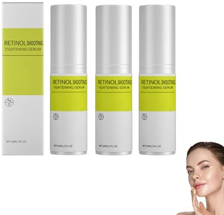 Retinol-Gesichtsserum – Straffendes und festigendes Gesichtsserum für Frauen, verbessert die Hautelastizität, spendet intensive Feuchtigkeit, geeignet für alle Hauttypen (30 ml) (3 pcs)