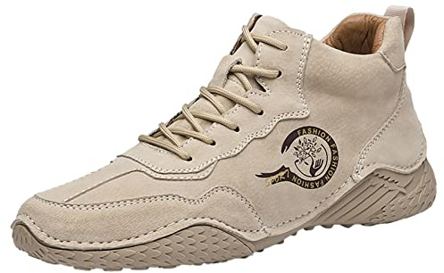 Scarpe da uomo in pelle, a piedi nudi, impermeabili, in pelle scamosciata, scarpe da barefoot, stivaletti ortopedici per attività all'aperto, scarpe da trekking, piedi larghi, impermeabili, scarpe