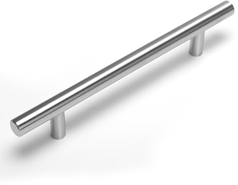 Goldenwarm 10 Stück Küchengriffe Schrank Schublade Türgriff Stangengriff LS201BSS128 Bohrlochabstand 128mm Edelstahl Küchenschrank Möbelgriffe Kleiderschrank Zieht Griffe
