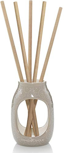 Yankee Candle Reed Diffusor, Starter-Set mit Duftstäbchen, Starter-Set, Black Coconut