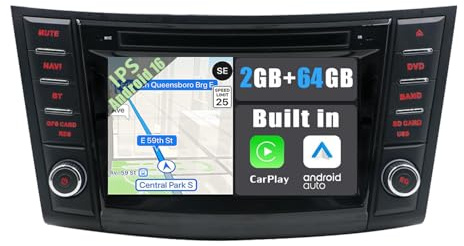 YUNTX Android 14 Autoradio Passt für Suzuki Swift/Eritiga (2011-2017) - mit Rückfahrkamera & MIC- GPS 2 Din - Unterstützung von DAB/GPS/WiFi Bluetooth/Mirrorlink/Carplay/Lenkradsteuerung