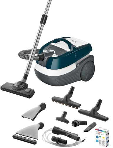 Bosch BWD41720 Aspirador de lavado, 2,5 L, depósito de agua de 5 litros, AquaWash & Clean, 1700 W