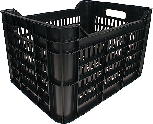 AMIGO Fahrradkiste 30 Liter - 100% recycelter Kunststoff - Schwarz