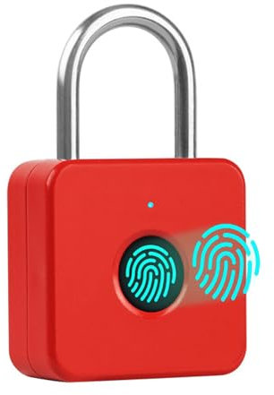 Lucchetto con impronte digitali, ricarica USB, biometrica, alta sicurezza, mini lucchetto per palestra, armadietto, zaino, bagaglio, rosa