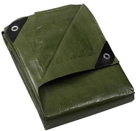 GUARD SHIELD - Bâche avec œillets - Étanche - 4 x 5 m - Vert - Multifonctionnelle - en Polyester - 120 g/m² - Bâche en Tissu - Bâche de Protection - Polyvalente, indéchirable, stabilisée aux UV