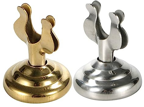 OUNONA 2stücke Edelstahl Notizhalter Tischnummernständer Notizklammern für Fotos Papier Karten Ständerhalter für Hochzeit Party Hotel Zuhause Tischständer in Gold und Silber