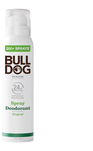 Bulldog Skincare | Original Spray Deodorant - 24 Hour Protection, Fresh Scent 125ml