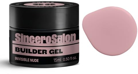 SINCERO SALON Aufbaugel für Gelnägel Color - Invisible Nude - TPO-frei - 2in1 Builder Gel für Nägel - UV Gel Nägel für Nagelverlängerung Verstärkung - Perfekt für Nägel Selber Machen - 15ml
