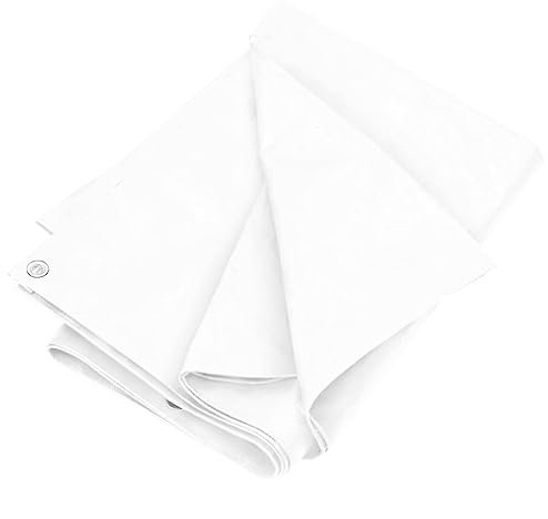 LAPOOH Abdeckplane, Gewebeplane, Plane Wasserdicht, Abdeckfolie, Bauplane, Tarpaulin, Allzweckplane, Gartenplane, Zeltplanen, 180 g/m² 3x4 m Weiß HDPE